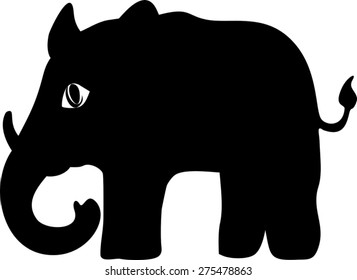 Silhouette of elephant