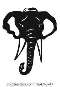 Silhouette of an elephant