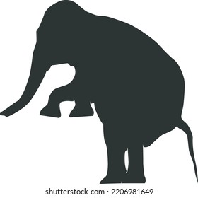 silhouette elephant jumping vector HD