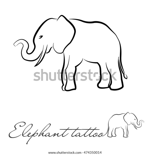 image vectorielle de stock de silhouette elephant tattoo logo 474350014 https www shutterstock com fr image vector silhouette elephant tattoo logo 474350014