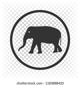 silhouette of an elephant. vector icon