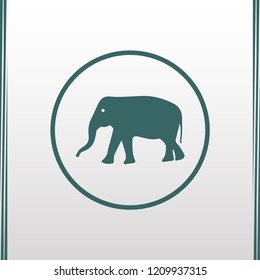 silhouette of an elephant. vector icon