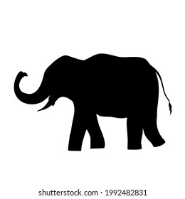 Ilustración portadora de elefantes de silueta buena para la recolección y la educación
