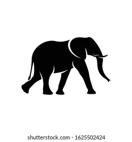 Silhouette elephant vector ilustration design black and white colour