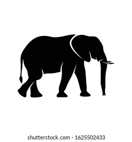 Silhouette elephant vector ilustration design black and white colour