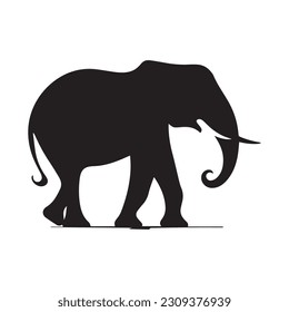 silhouette of an elephant vector logo