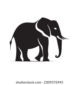 silhouette of an elephant vector logo