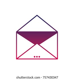 silhouette e-mail card with text information message