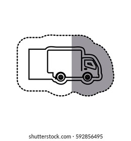 silhouette emblem car icon, vector illustraction design image