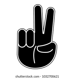 silhouette emoji hand peace and love gesture expression