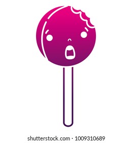 silhouette enamored circle ice lolly kawaii