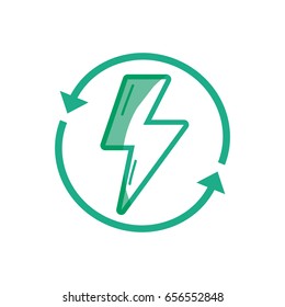 silhouette energy hazard symbol with arrows around