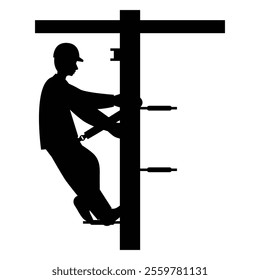 Silhouette of an Engineer Holding a Blueprint