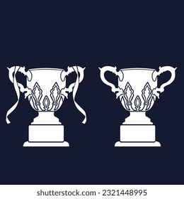 Trofeo de la competencia de fútbol en inglés de Silhouette. Trofeo de Fútbol. 