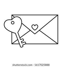 silhouette of envelope closed on white background vector illustration design