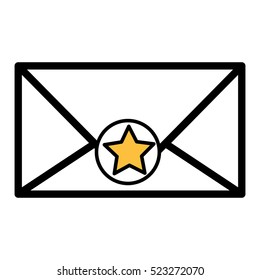 silhouette envelope with star sticker