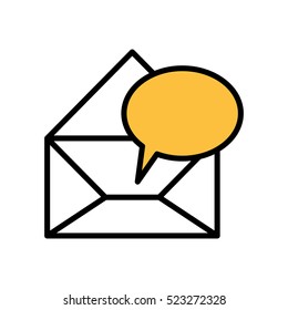 silhouette envelopes opened with yellow dialog box