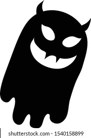 silhouette of an evil ghost Halloween, using vector style