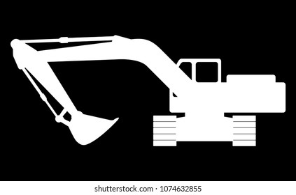 Silhouette the excavate.