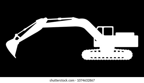 Silhouette the excavate.