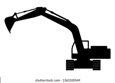Silhouette the excavate.