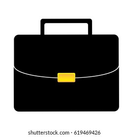 silhouette with executive black briefcase vector illustration