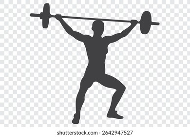 Silhouette exercise fitness gym vector .   Weightlifter Silhouette, Weight Lifting Person Silhouette, Body Builder  Silhouette . eps 10