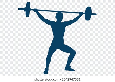 Silhouette exercise fitness gym vector .   Weightlifter Silhouette, Weight Lifting Person Silhouette, Body Builder  Silhouette . eps 10
