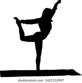 silhouette exercise man on white background