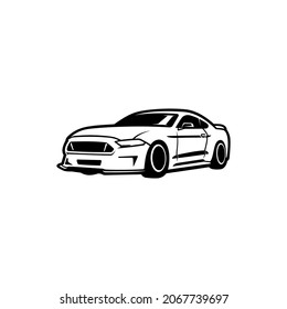 Silhouette Of The Exotic Car, Sport Car, Luxury Car Vector Isolated