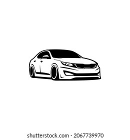 Silhouette Of The Exotic Car, Sport Car, Luxury Car Vector Isolated	