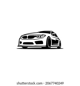 Silhouette Of The Exotic Car, Sport Car, Luxury Car Vector Isolated	