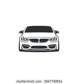 Silhouette Of The Exotic Car, Sport Car, Luxury Car Vector Isolated	