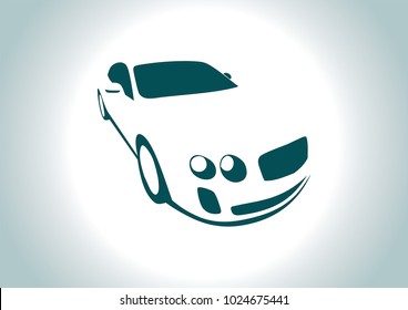 silhouette of an expensive car. Bentley.