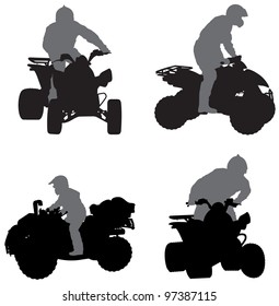 Silhouette of extreme off-road vehicle