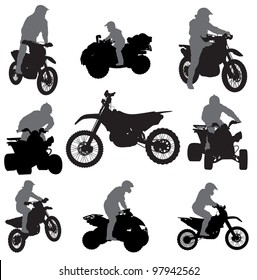 Silhouette of extreme off-road vehicle