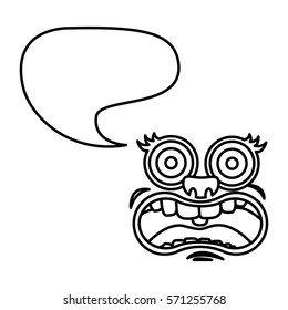 silhouette face cartoon gesture with dialogue cloud