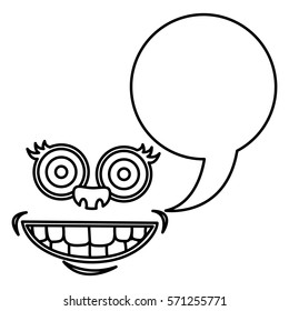 silhouette face cartoon gesture with dialogue callout box