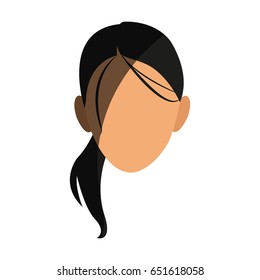 silhouette face girl cartoon shadow