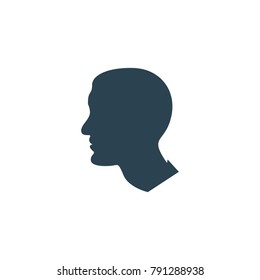 silhouette face man logo