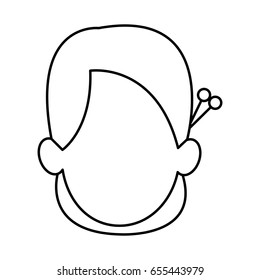 silhouette of faceless head woman hairstyle
