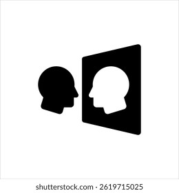 Silhouette faces in contrast — identity and introspection concept.