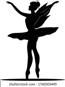 silhouette fairy dancing in ballet