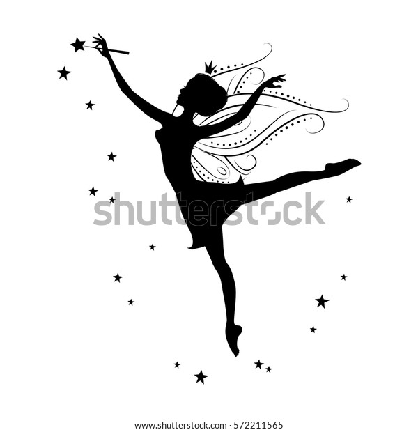 Silhouette Fairy Template Fairy Cut Laser Stock Vector (Royalty Free ...