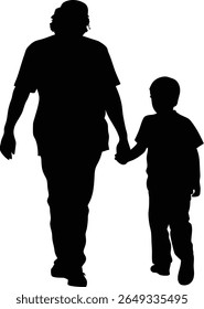 silhouette, family, child, adult, holding hands, walking, together, parent, kid, childhood, parenting, bond, connection, outdoor, journey, companionship, support, love, guidance, childhood memories, 