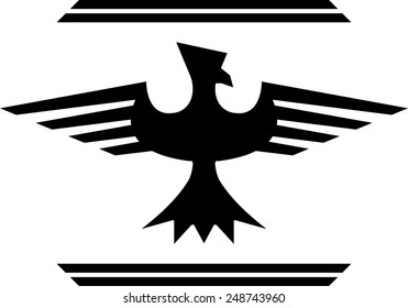 silhouette of fantasy bird. vector illustration