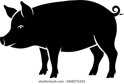 silhouette of a farm animals 