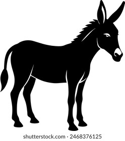 silhouette of a farm animals 