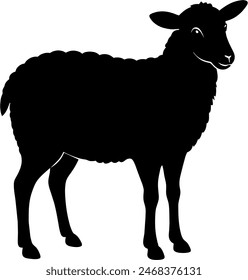 silhouette of a farm animals 