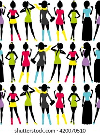 silhouette fashion girls